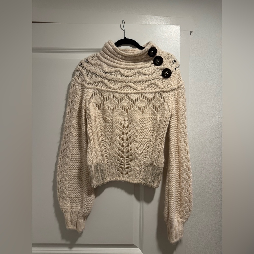 Just Cavalier (Robert Cavalli) Designer Cream Knit Sweater